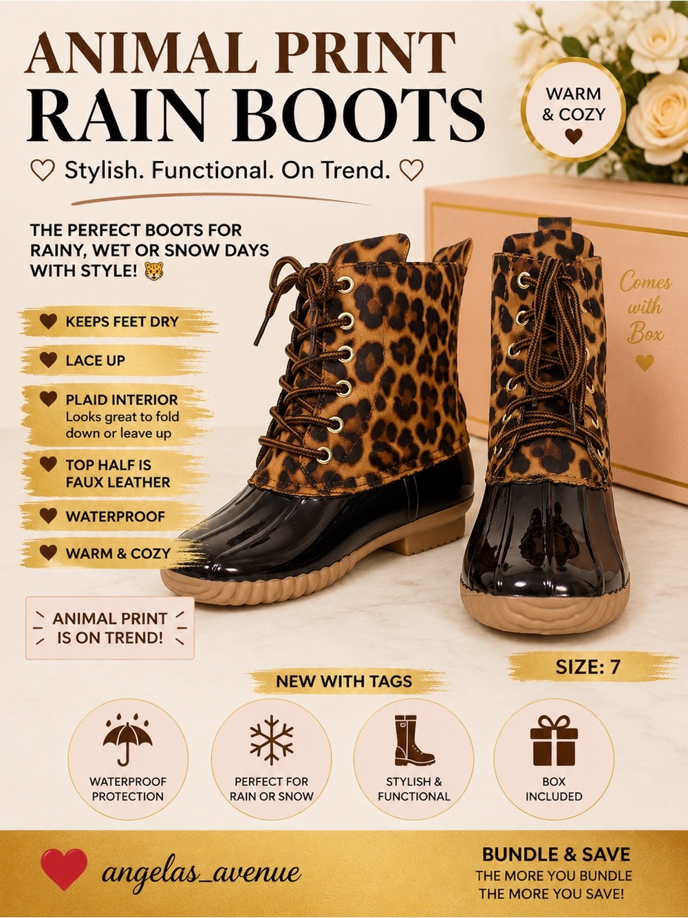 Animal Print Rain Boots 🎉 HOST PICK 🎉